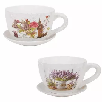 Doniczka ceramiczna 29*25*16cm Filiżanka mix wzorów