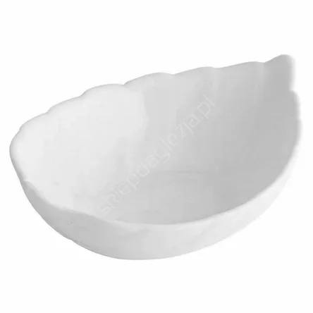 Salaterka liść biała 14x10,5cm