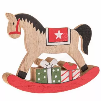 Koń na biegunach drewniany GN130