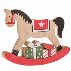 Koń na biegunach drewniany GN130