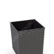 Doniczka Lamela JUKA 300x300 rattan grafit metalik