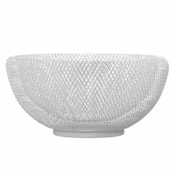 Koszyk metalowy podwójny biały 29,5x14cm