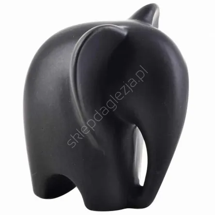 Figurka ceramiczna Słoń czarny 12x9,5x12cm