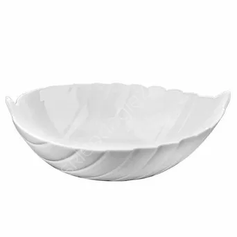 Salaterka liść biały 27,5x22,5cm