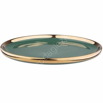 Talerz deserowy Aurora Gold zieleń 20cm