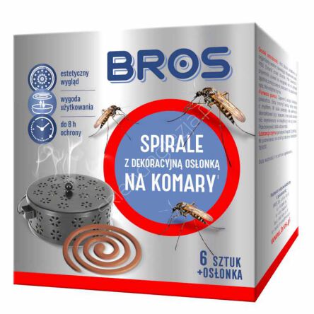 BROS Spirala na komary z osłonką dekoracyjną 6szt 