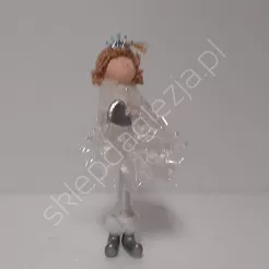 Aniołek w białej sukience 18cm