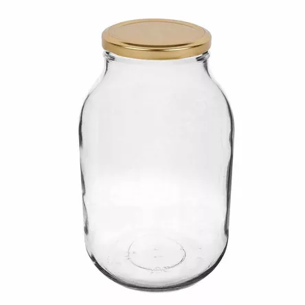 Słoik  3,0l ze złotą zakrętką fi100