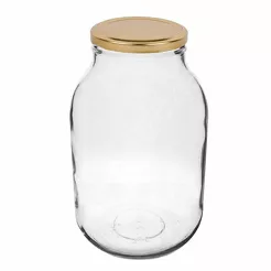 Słoik  3,0l ze złotą zakrętką fi100