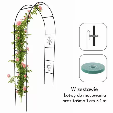 Pergola ogrodowaz dekoracjami 140x38x240cm