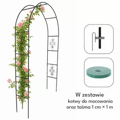 Pergola ogrodowaz dekoracjami 140x38x240cm