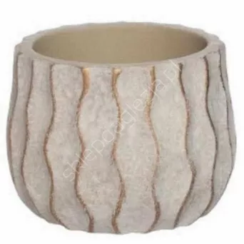 Doniczka cer Vave cream/gold 14/11cm