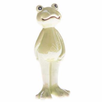Figurka Żaba porcelanowa zielona