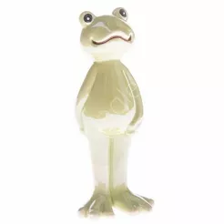 Figurka Żaba porcelanowa zielona