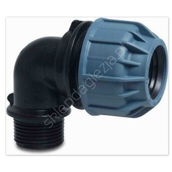 Kolano PE 25-1/2"M FISH