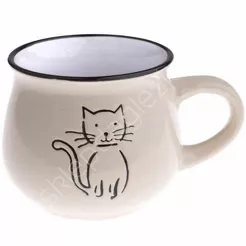 Kubek z kotem kremowy  75ml