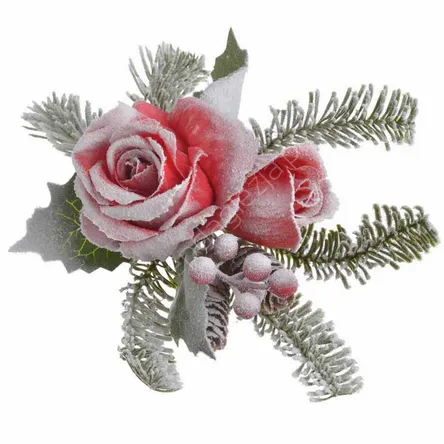 Roślina ośnieżona na klipsie