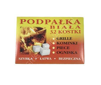 Podpałka do grilla biała kostka 32szt