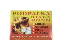 Podpałka do grilla biała kostka 32szt