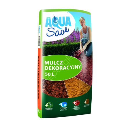 Mulcz dekoracyjny 50l pomarańczowy Aqua Save