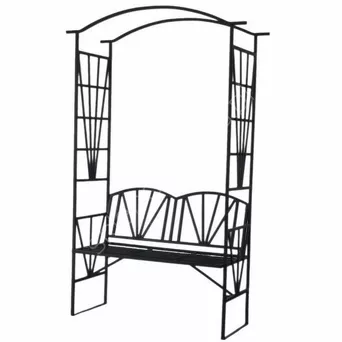 Pergola ogrodowa z ławką 114*45*208cm