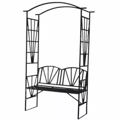 Pergola ogrodowa z ławką 114*45*208cm