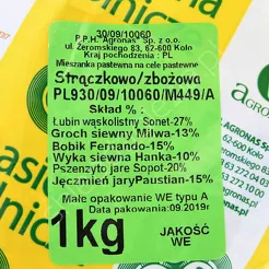 Mieszanka poplonowa strączkowo-zbożowa 1kg Agro