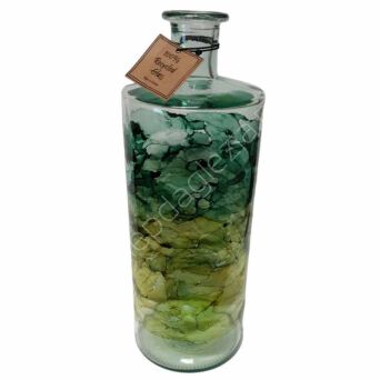 Butelka szklana zielona 15x40cm
