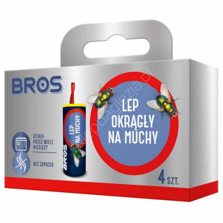 BROS Lep na muchy okrągły 4szt 