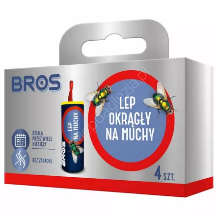 BROS Lep na muchy okrągły 4szt 