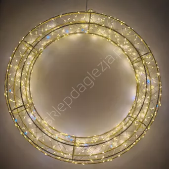 Wieniec LED 40cm 600 LED ciepły biały + zimny flash wew/zew