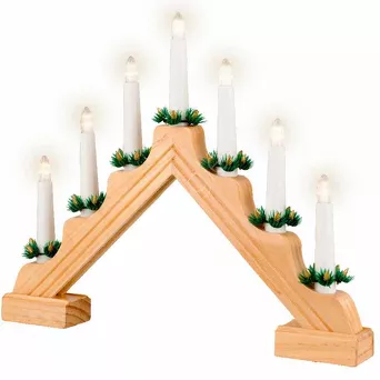 Świecznik adwentowy naturalny 39,5x32cm