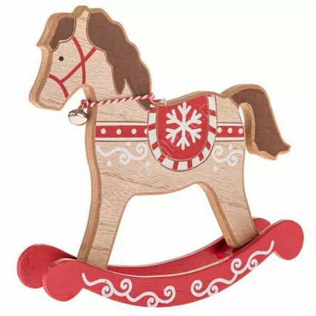 Koń na biegunach drewniany 24cm