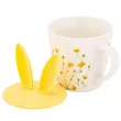 Kubek Kaczeńce z silikonową pokrywką uszy zająca 330ml