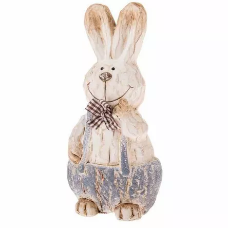 Zając ceramiczny w niebieskich spodniach 8/96