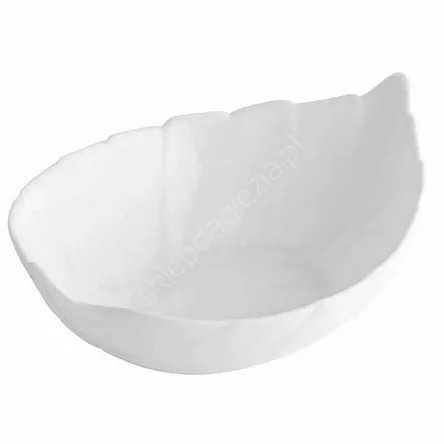 Salaterka liść biała 17,5x13,5cm