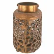 Świecznik metalowy złoty 24x13.5x20cm