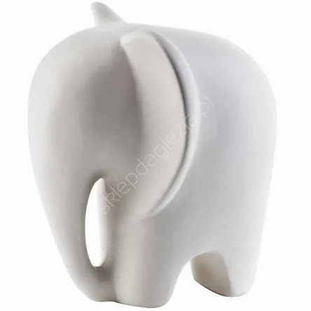 Figurka ceramiczna Słoń biały 15x13x16,4cm
