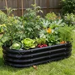 Grządka warzywna 120*60*30cm owalna antracyt - 3