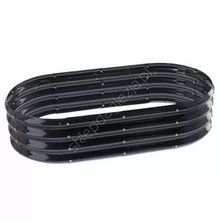 Grządka warzywna 120*60*30cm owalna antracyt