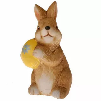 Zając ceramiczny z jajkiem 