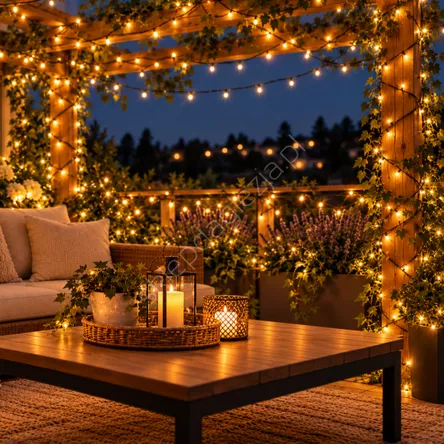 Lampki 500 LED  białe ciepłe dł. 3+25m wewzew