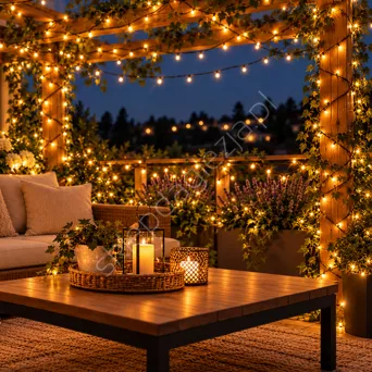 Lampki 500 LED  białe ciepłe dł. 3+25m wew/zew