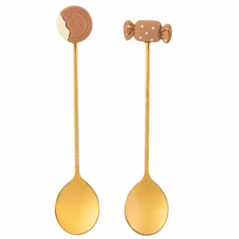 Łyżeczka świąteczna z ozdobną zawieszką słodkości 2szt