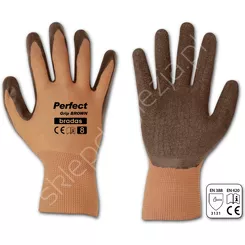 Rękawiczki Perfect Grip Brown lateks  8