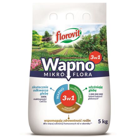 Florovit Wapno granulowane   5kg mikroflora
