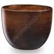 Doniczka cer Eko-Cer Baryłka 1 drewno brąz
