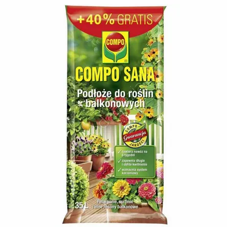 Ziemia 35l 40% gratis rośliny balkonowe Compo Sana