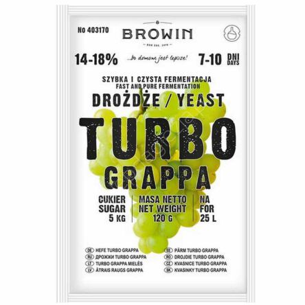 Drożdże gorzelnicze Turbo Grappa 120g