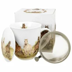 Kubek Konie w galopie z zaparzaczem 400ml